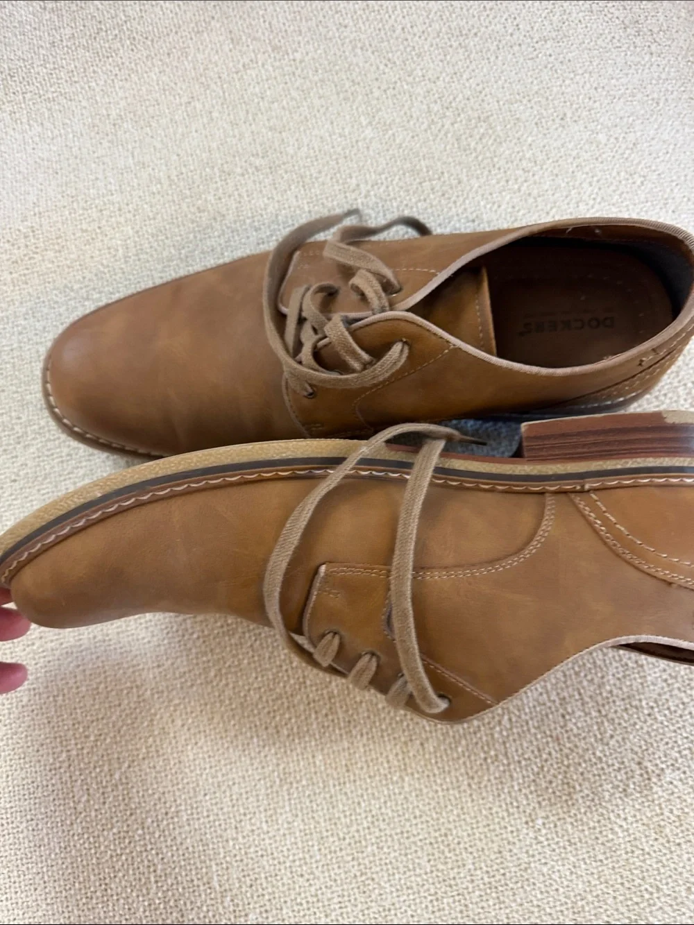 Dockers.  Men's Brown Leather Lace-Up Casual Shoe 9.5